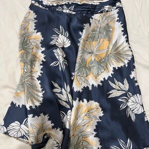 Eddie Rodriguez Floral Silk skirt